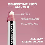 Sacheu Cheek STAY-N Liquid Blush for Cheeks — High Pigment, Buildable, Lightweight Cream Blush for Dewy Radiant Flushed Cheeks — Long-lasting & Cruelty Free, Pretty in Pink Duo