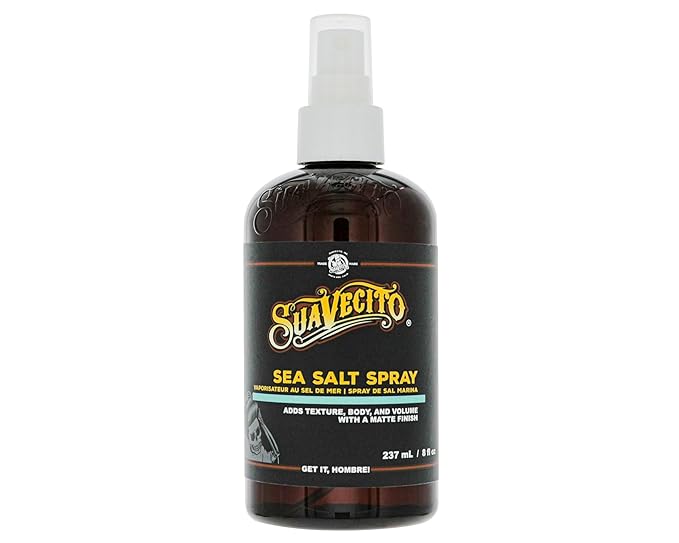 Suavecito Sea Salt Spray - Natural Hair Volume and Texture with Light Flexible Hold for Men, Alcohol & Paraben-Free, 8 oz