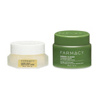 Farmacy Melt & Moisturize Duo - Travel Size Skin Care Set with Green Clean Makeup Remover Balm & Honey Halo Moisturizer Face Cream - Cleanses Skin & Hydrates for a Plump, Dewy Glow (2 Count)