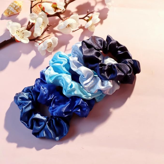 YANRONG 755PCS Hair Accessories for Woman Set Seamless Ponytail Holders Variety Hair Scrunchies Hair Bands Scrunchy Hair Ties For Thick and Curly (755PCS (Treasure Blue))