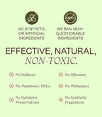 Non Toxic Vegan Shampoo with Organic Ingredients, Apple Cider Vinegar & Tea Tree Oil - Sulfate Free, Color Safe, Paraben Free, Gluten Free, Cruelty Free, pH Balanced (2-Pack)