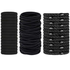 Hair Ties for girls 3 popular styles hair accessories Hair Elastics (15pcs No Damage Hair Ties 50pcs High Elastic Ties 15pcs Ponytail Holders) Pain-free No Crease multiple colors for all hair types