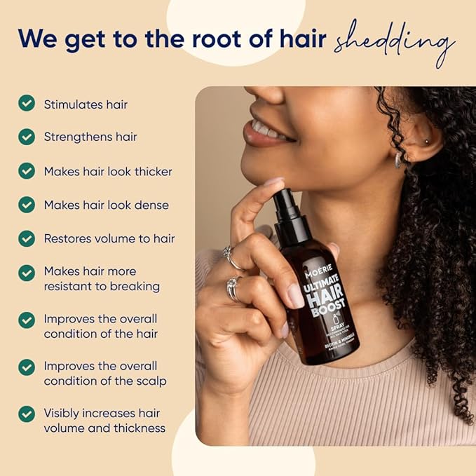 Moerie Ultimate Hair Boost Spray Designed to Strengthen Hair & Restore Scalp Health - 100% Natural Hair Serum for Hair Boost with over 100 Minerals, Vitamins & Amino acids - Fresh Scent - Triple Set