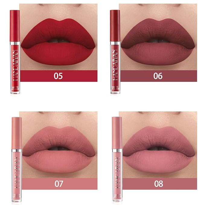 BestLand 3Pcs Matte Liquid Lip Gloss Set - 24H Transfer-Proof, Moisturizing & Non-Sticky I Mauve Pink, Classic Red, Deep Burgundy I Vegan + Cruelty-Free for Daily & Party