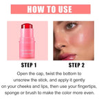 2 PCS Multi-Use Jelly Tint blush Stick, Cooling Cooling