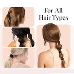 Kitsch Nylon Hair Ties No Damage - Stretchable Elastics for Strong All-Day Hold, Ponytail Holders | Hair Accessories for Women & Girls | Ideal Gifts for Women - Black, 12 Pcs