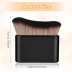 Self Tan Brush Soft Body Makeup Brush Portable Self Tanning Brush Self Tanner Face Brush For Body & Leg Makeup（Black）