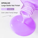 16.5ml Light Purple Nail Polish Large Volume Quick Drying Nail Polish, Fast Drying and Long Lasting Color Nail Art DIY Home Manicure Gift for Women
