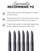 THESAEM Artlook Eyebrow Definer Pencil with Spoolie Brush 04 Black Gray – Long Lasting Eyebrow Makeup for Soft Textured with Vitamin E - Triangular Pencil