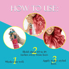 Jerome Russell Spray-On Temporary Vivid Hair Color - Red Wine Intense, Fast-Drying, Non-Sticky, Travel Size Hair Dye, 2.2 oz