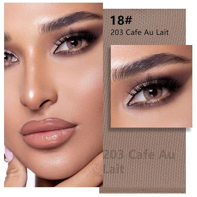 evpct Matte Brown Single Eyeshadow Palette Makeup for Older Women, Nude Cocoa Brown Cream Eye Shadow Palette Makeup Singles for Older Women Matte, High Pigment Waterproof Monochrome Mini Eyeshadow