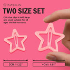 36 Pcs Star Snap Hair Clips, Y2k Colorful Cute Barrettes for Women Girls, Thick Fine Non-Slip Hairclips Accessories Glitter Kawaii Rave Assorted Size Style (Pink)