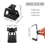 18 Pack Square Small Hair Clips for Women Girls,2 Inch Matte Rubber Coating Medium Claw Clips Thin Short Hair,Strong Hold Jaw Clips(Neutral Color Hair Accessories)