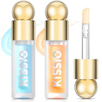 KISSIO Plumping Lip Gloss,Plumping,Moisturize and Elasticity,Lip Plumper and Lip Care for Day and Night Use,with Ginger,Peppermint and Jojoba Oil,Clear,10 ml