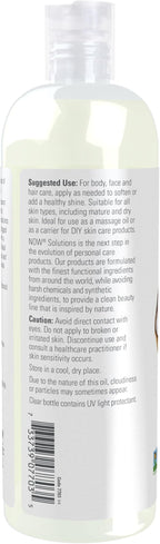 NOW Foods Solutions, Liquid Coconut Oil, Light and Nourishing, Promotes Healthy-Looking Skin and Hair, 16-Ounce