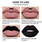 evpct 2Pcs Black Matte Liquid Lipstick and Lip Liner Gloss Stain Pencil Makeup Set Long Lasting Dark Matte Lipstick 24H and with Lip Liner Set for Black women labiales mate 24 horas originales 19#