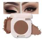Single Nude Coffee Brown Matte Eyeshadow,Bright Intense Monochrome Eye Shadow,Apply Makeup Easily,Matte Pressed Powder Single Eyeshadow,24 Hour Eye Makeup Longwear Waterproof