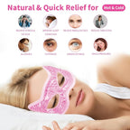 Cooling & Heating Eye Mask - Hot/Cold Use for Puffy Eyes, Headaches, Migraines, Sinus & Dark Circles (2 Packs Pink)