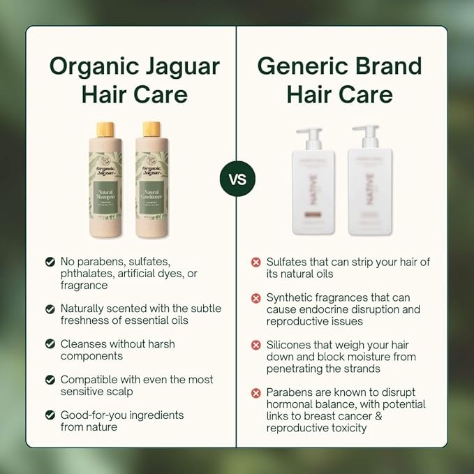 Organic Jaguar All Natural Conditioner, Peppermint Rosemary, Sulfate Free Conditioner with Vitamin E, Castor, Argan and Almond, Rosemary and Peppermint Oil, For All Hair, 13.5 fl oz