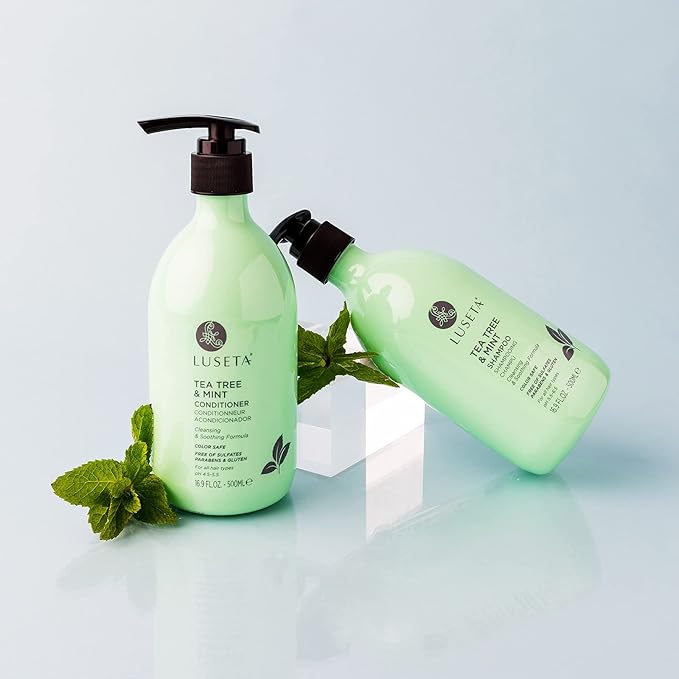 Luseta Tea Tree and Mint Conditioner Cleaning & Smoothing, Anti-Dandruff Conditioner 16.9 Oz, Sulfate Free & Paraben Free