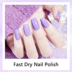 16.5ml Light Purple Nail Polish Large Volume Quick Drying Nail Polish, Fast Drying and Long Lasting Color Nail Art DIY Home Manicure Gift for Women