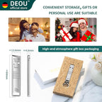 DEOU Folding Ultra-Thin Nail Clippers, Newly Upgraded Anti-Splash mini Stainless Steel Manicure Tool, take with You When Traveling, own Nail File, Men's and Women's Gifts (Nail Clippers + Gift Box)