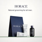 HORACE Gentle Face Scrub for Men - Exfoliating Cream with Argan Seeds, Murumuru Butter and Vitamin E - Pore Unclogging Skincare for All Skin Types - Unscented, 2.5 fl.oz