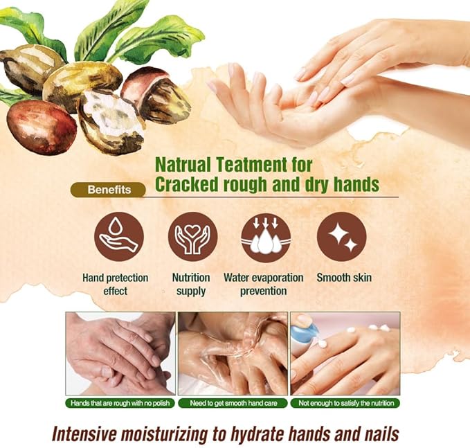 Epielle Hydrating Hand Mask 6 Pairs, Relieve and Soften with Shea Butter & Jojoba Oil, Deep Moisturizing Gloves for Dry, Cracked Hands, Self Care Gifts for Women, Spa Kit, Stocking Stuffers