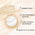 Pearl White Silver Shimmer Glitter Sparkling Monochrome Eyeshadow Palette,Metallic Single Eye Shadow for Older Women,Long Lasting Naturing-Looking Eye Makeup