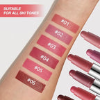 6Pcs Matte Lipstick Crayon Set for Women, Long Lasting Waterproof Velvet Lip Liner Pencil, High Pigment Creamy Lipstick, Longwear Non-Drying Lip Makeup Cruelty-free 24 Hours,01#+02#+03#+04#+05#06#