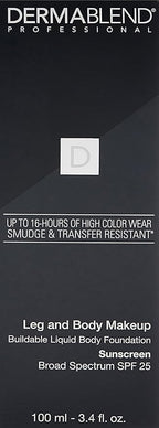Dermablend Leg and Body Makeup Foundation with SPF 25, 10N Fair Ivory, 3.4 Fl. Oz.