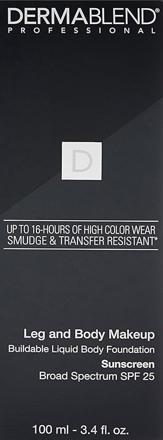 Dermablend Leg and Body Makeup Foundation with SPF 25, 25W Light Sand, 3.4 Fl. Oz.