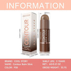 Cool Story 3-in-1 Makeup Set, Highlighter, Blush and Contour Balm Stick, Cream Formula for Face Contouring, Professional Cosmetic Kit (Contour-F08)