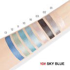 evpct Sky Blue Shimmer Cream Eye Shadow Brightener Sticks Set for Eyes, Blue Shimmery Matte Pencil Eye shadow Applicator Stick Pen Palette Makeup Waterproof sombras en crema para ojos 10#