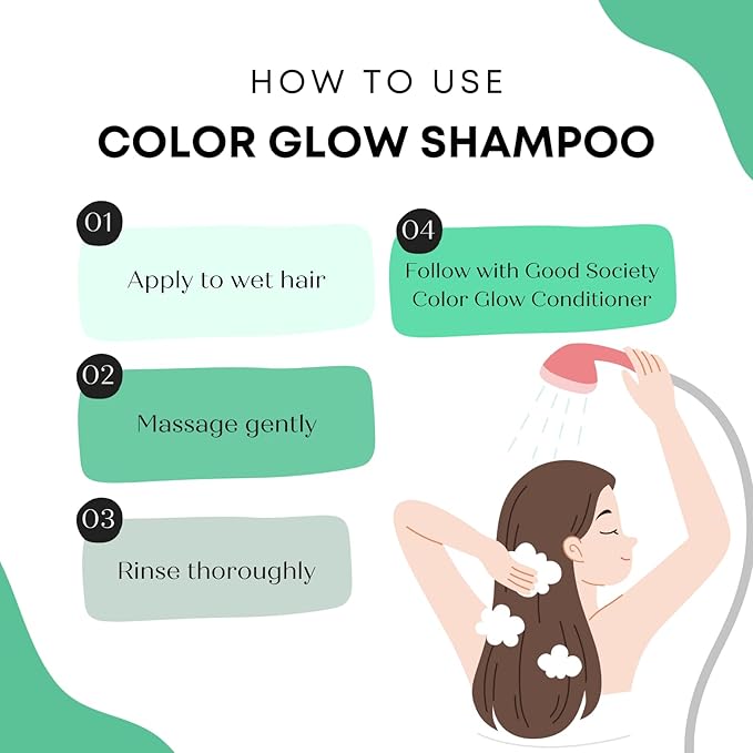 Artègo Good Society Color Glow Shampoo (33.8 fl oz) – Color-Protecting Shampoo for Colored, Damaged, or Dull Hair