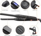 Hair Straightener Pencil Flat Iron, Ceramic Mini Small Flat Iron for Short Hair, Beards & Pixies