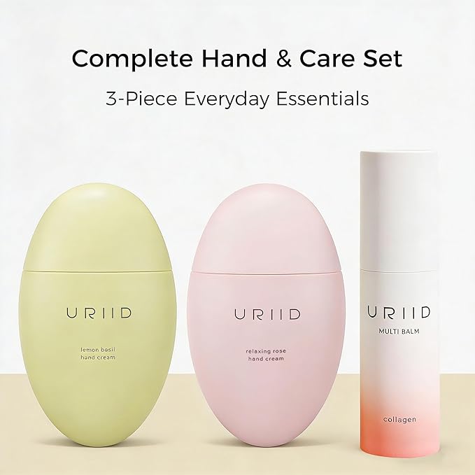 3-in-1 Winter Hand & Multi Care Bundle – Lemon & Rose Hand Creams with Collagen Balm, Gifting Bundle