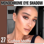 Dark Brown Single Matte Eyeshadow Makeup, Neutral Powde Eye Shadow for Older Women, Coffee Mocha Cocoa Chocolate Brown Matte Singles Eyeshadow Palette Pigmented Waterproof,Girls Christmas Gifts