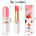 Kaely 2Pcs Strawberry Hydrating Lipstick Tinted Lip Balm, Color Changing PH Lipstick Makeup, Korean Magic Lip Stain Long Lasting Waterproof, labiales magicos 24 horas originales