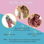 Jerome Russell Temporary Hair Color Spray Pink - Intense Spray-On Temporary Hair Color, Fast-Drying, Non-Sticky, Travel Size, 2.2 oz, Peroxide Free, Pink