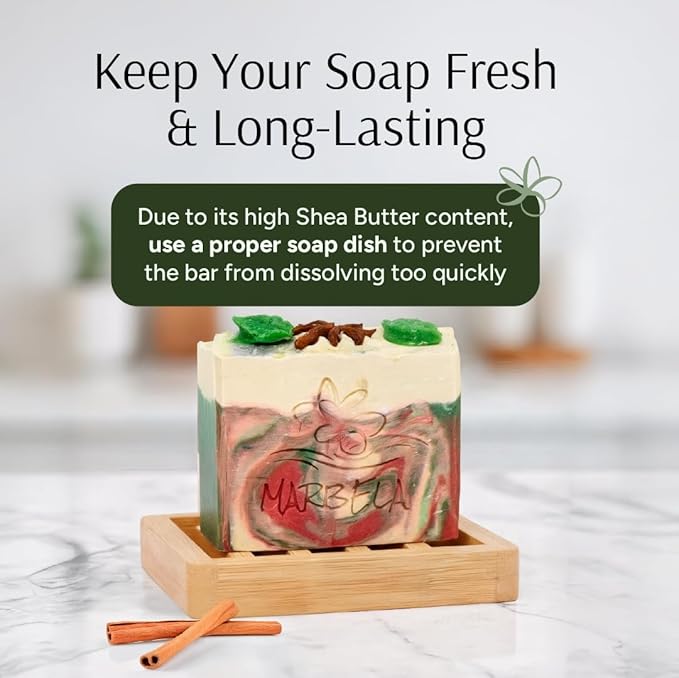 Marbela Cosmetics Holiday Harvest Handmade Soap Bar - Made in USA, Vegan Friendly, Palm Oil Free, Natural Bar Soap - Gentle Face & Body Soap for Daily Skin Care, Moisturizing & Nourishing - 3.5 oz