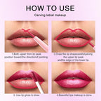 Kaely 2-in-1 Bright Red Metallic Lipstick and Lip Liner Makeup, Shimmer Liquid Metallic Lipsticks for Women, Glitter Lip Gloss Stain Long Lasting Waterproof Smudge Proof 24 Hour, Cruelty-Free 25