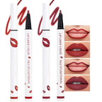 Kaely 2Pcs Dark Red Longwear Liquid Lip Liner Waterproof, 24 Hour Long Lasting Lip Liner Stain Marker Pen, 2-in-1 Matte Semi Permanent Lipliner & Lipstick, Vegan & Cruelty-Free, 01+06
