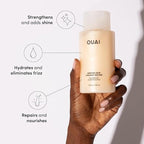 OUAI Medium Hair Bundle - Anti-Frizz Crème, Shampoo, and Conditioner (3 Count: 6 Oz/ 10 Oz/ 10 Oz)