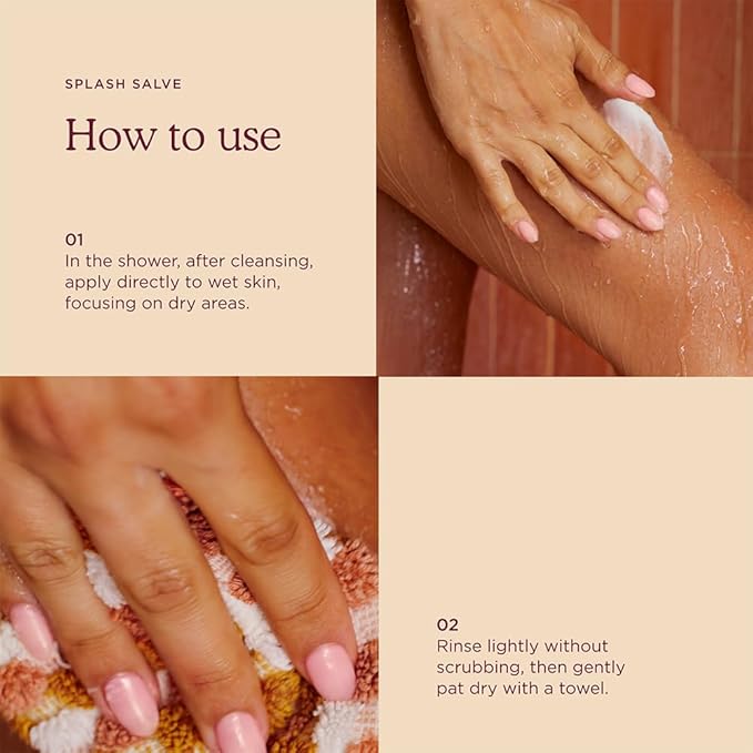 HANNI Splash Salve Body Mask, In-Shower Moisturizer with Coconut, Jojoba, Shea Butter & Glycerin, Deep Conditioning for All Skin Types, FRAGRANCE-FREE, 250 mL / 8.8 oz