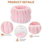 2pcs Wrist Bands for Washing Face Wash Wristbands Wrist Towels Arm Bands for Skincare Makeup Wrist Cuffs Spa Wrist Scrunchies