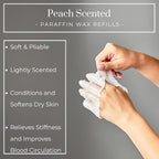 1lb Peach Scented Paraffin Wax, Paraffin Wax for Hand and Feet, Use with any Paraffin Wax Machine for Hand and Feet, Paraffin Wax Refills for Paraffin Baths, Parrafin Wax Blocks