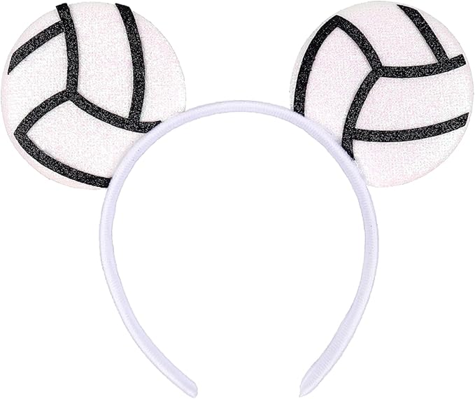 Game Day Fans Headbands for Women&Men, Glitter Ball Sports Hairbands, Sports Themed Hair Accessory, Team Party Favor