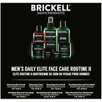 Brickell Men's Daily Elite Face Care Routine II, Toner, Charcoal Facial Wash, Face Scrub, Anti-Aging Night Cream, Eye Cream, Charcoal Mask and Moisturizer, Natural and Organic, Scented