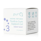 PurO3 Ozone Tooth & Gum Support – Ozonated Organic Olive Oil & Essential Oils for Complete Oral Care & Fresh Breath, Natural Fluoride-Free Solution for Deep Cleaning, Peppermint/Stevia, 2 Fl Oz Gel